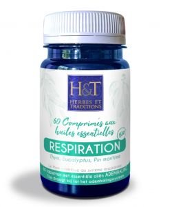 Respiration comprimés aux huiles essentielles BIO, 60 comprimés